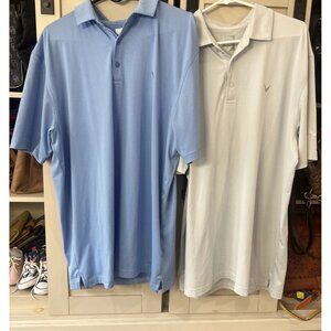 Callaway Golf Polo Mens Shirt XL Striped Blue And Gray Opti Dri Fit